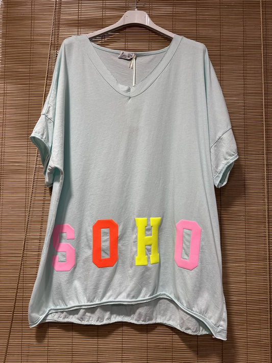 GRANDE TAILLE - T-shirt SOHO bleu ciel