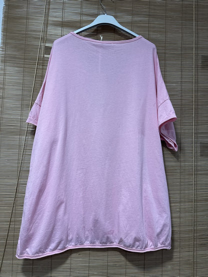 GRANDE TAILLE - T-shirt SOHO rose