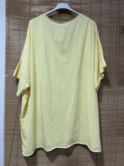GRANDE TAILLE - T-shirt coton jaune