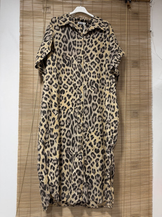 GRANDE TAILLE - Chemise tunique léopard ICONIC camel