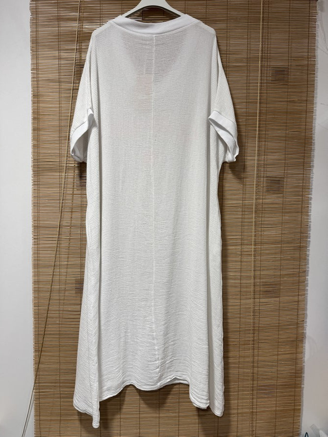 GRANDE TAILLE - Robe t-shirt St Tropez blanche