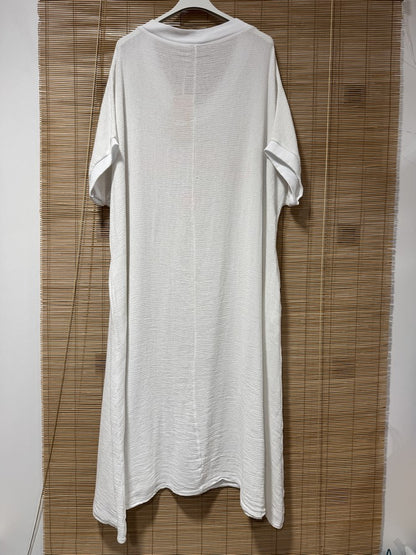 GRANDE TAILLE - Robe t-shirt St Tropez blanche