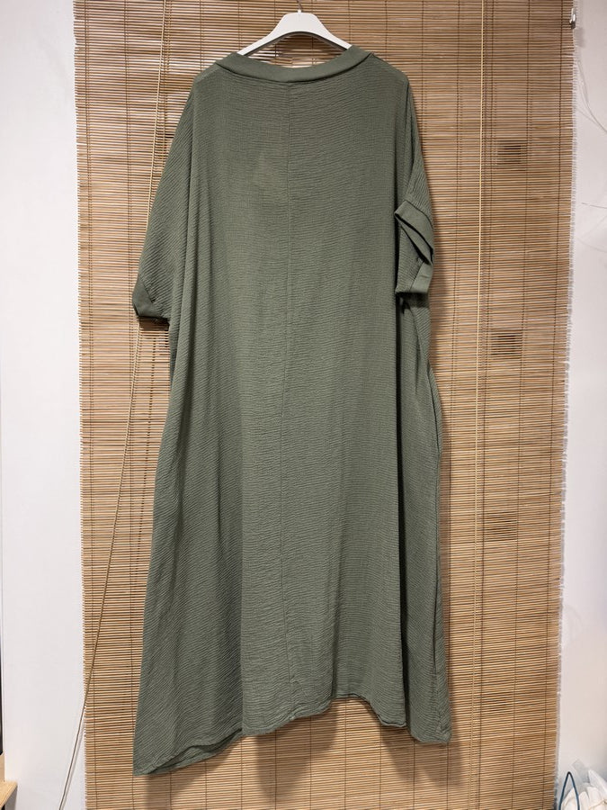 GRANDE TAILLE - Robe t-shirt St Tropez kaki