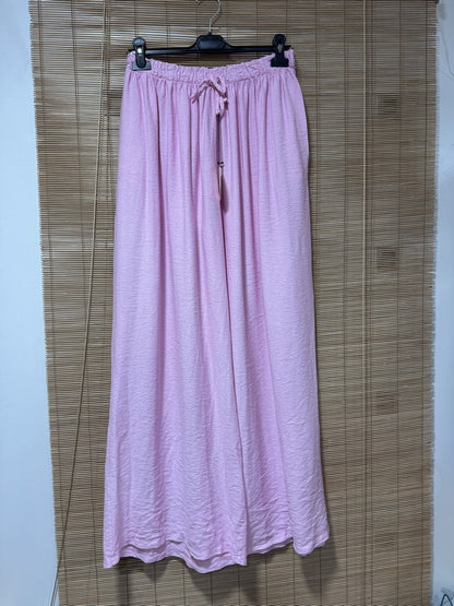GRANDE TAILLE - Pantalon fluide rose clair