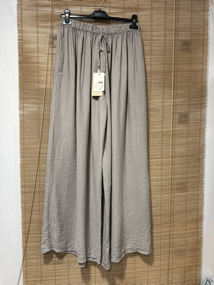 GRANDE TAILLE - Pantalon fluide taupe