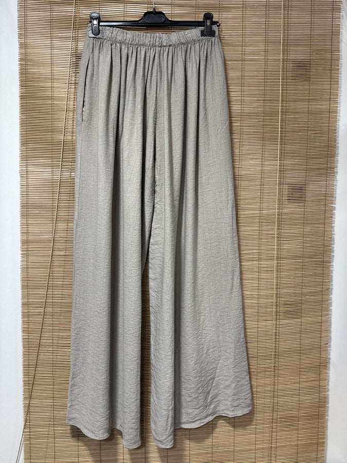 GRANDE TAILLE - Pantalon fluide taupe