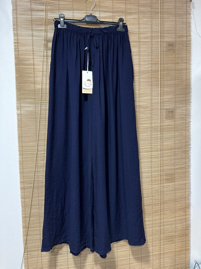 GRANDE TAILLE - Pantalon fluide bleu marine