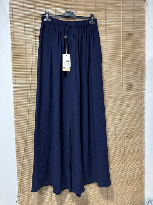 GRANDE TAILLE - Pantalon fluide bleu marine