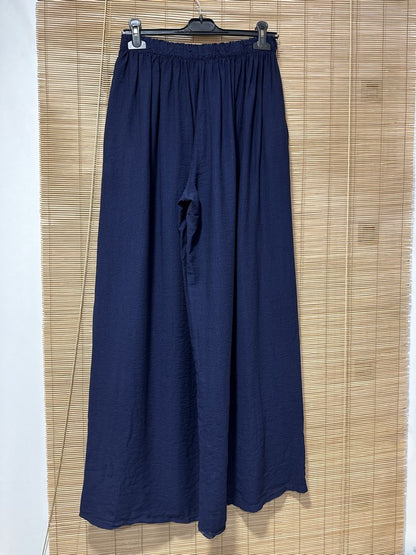 GRANDE TAILLE - Pantalon fluide bleu marine
