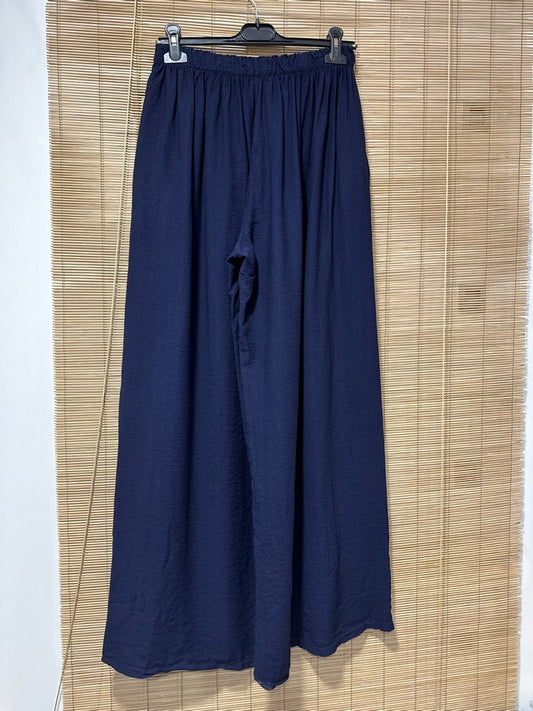 GRANDE TAILLE - Pantalon fluide bleu marine
