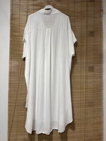 GRANDE TAILLE - Robe chemise fluide blanche