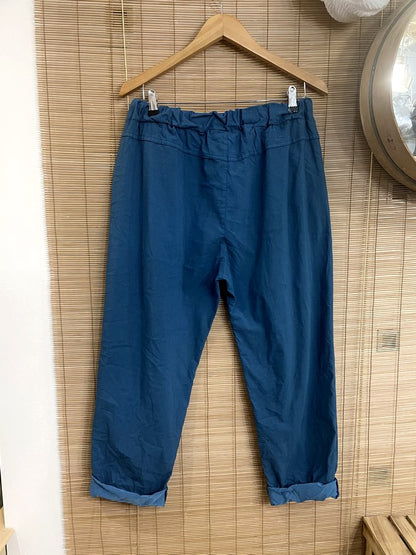 GRANDE TAILLE - Pantalon bleu pétrole