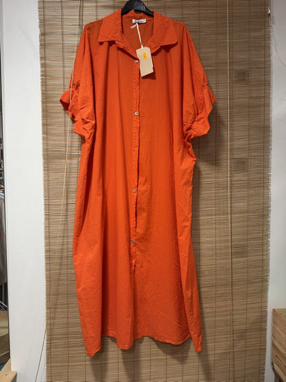 GRANDE TAILLE - Robe chemise La vie Bohème orange