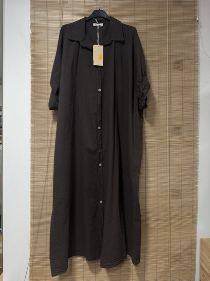GRANDE TAILLE - Robe chemise La vie Bohème chocolat