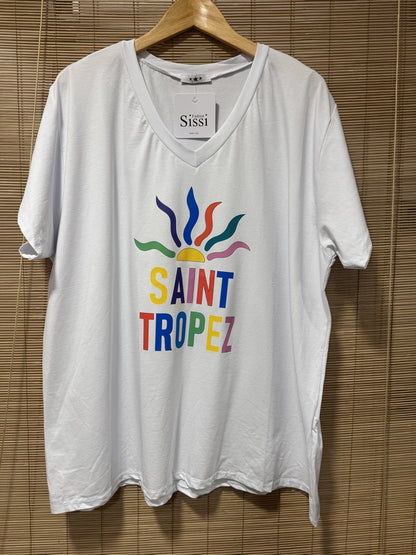 GRANDE TAILLE - T-shirt St Tropez blanc