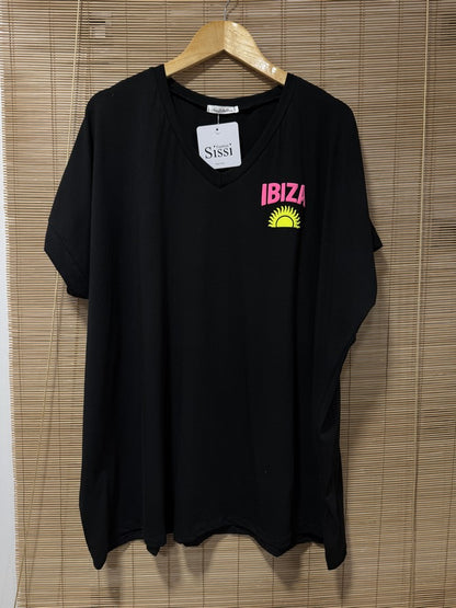 GRANDE TAILLE - T-shirt IBIZA noir