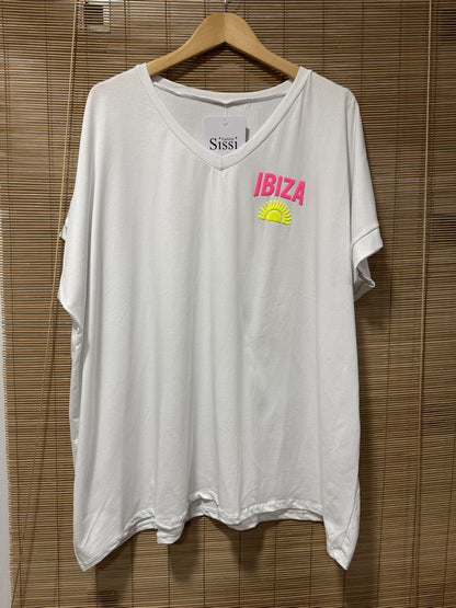 GRANDE TAILLE - T-shirt IBIZA blanc