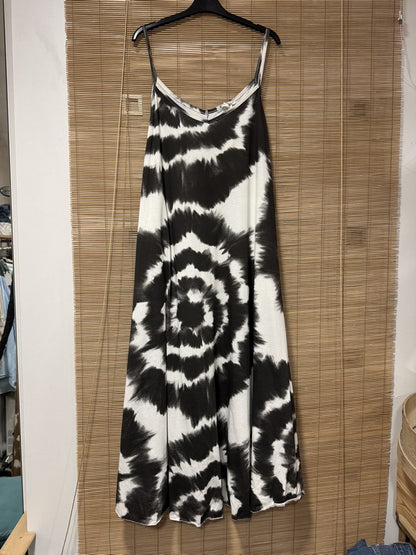 GRANDE TAILLE - Robe à bretelles tie&die noire