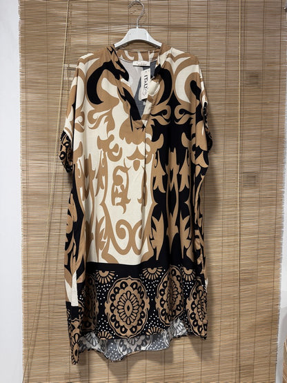 GRANDE TAILLE - Robe mi-longue arabesques 1