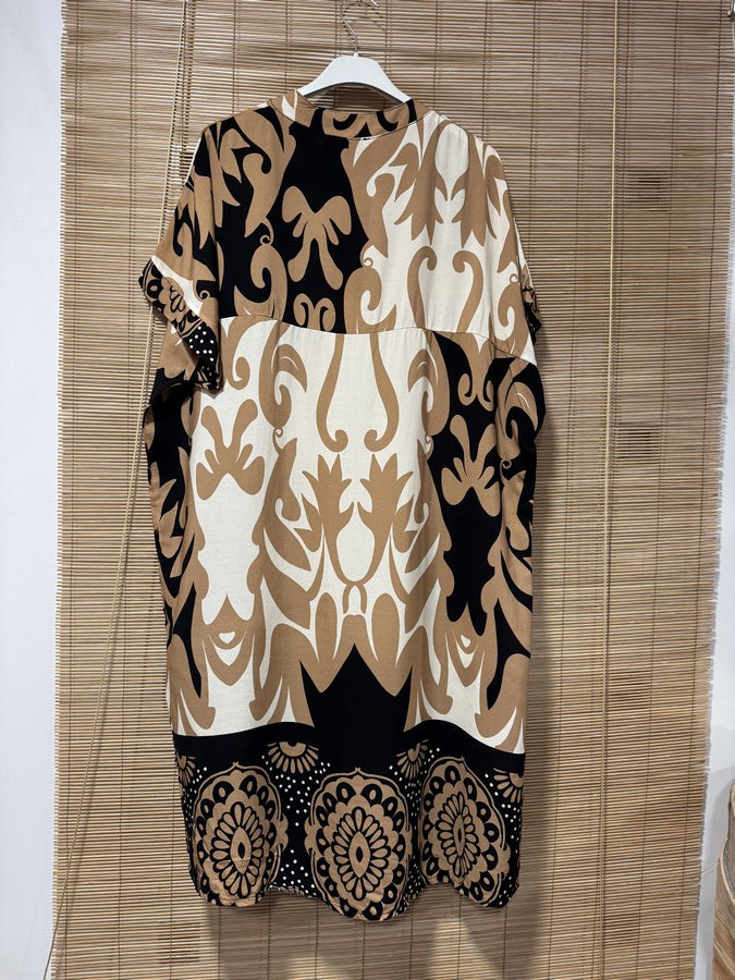 GRANDE TAILLE - Robe mi-longue arabesques 1