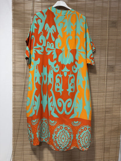 GRANDE TAILLE - Robe mi-longue arabesques 3