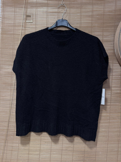 Pull débardeur col rond noir