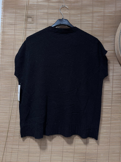 Pull débardeur col rond noir