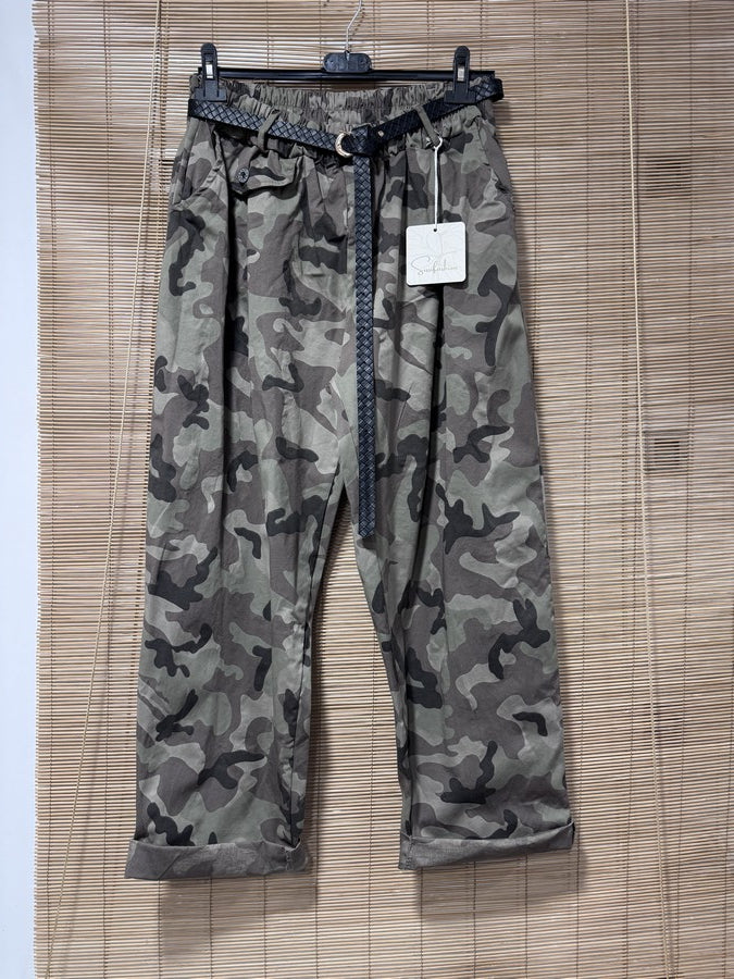 GRANDE TAILLE - Pantalon large militaire