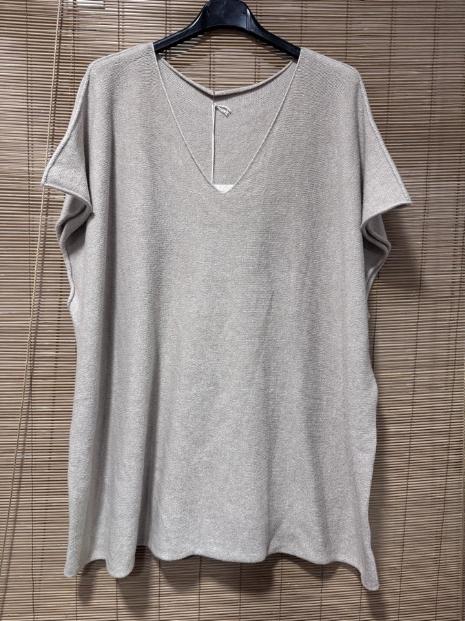 GRANDE TAILLE - Pull débardeur sable