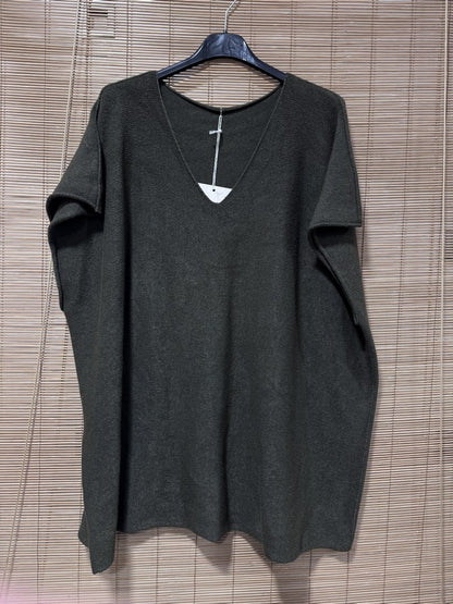 GRANDE TAILLE - Pull débardeur kaki