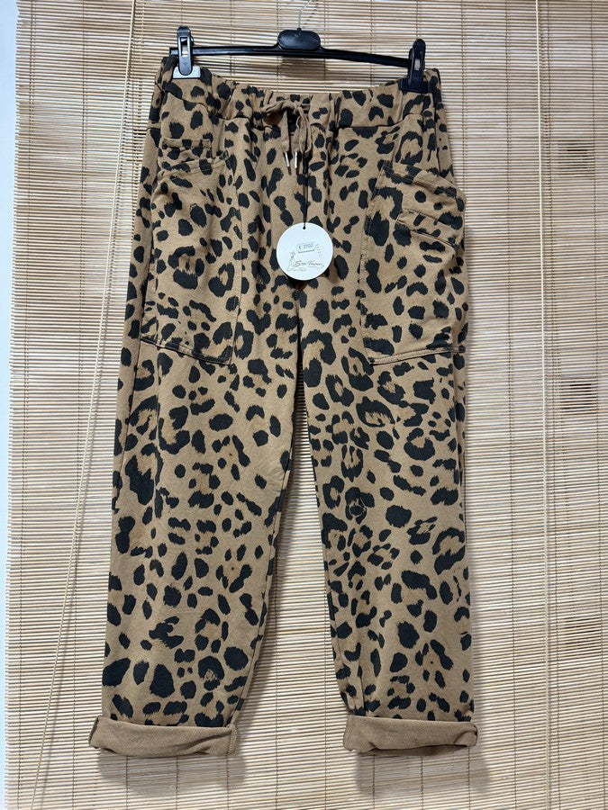 GRANDE TAILLE - Jogging poches carrées léo camel