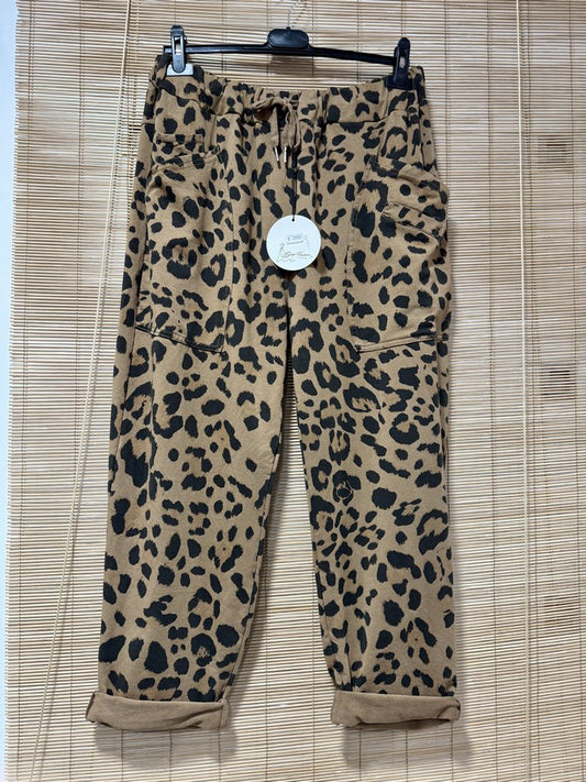 GRANDE TAILLE - Jogging poches carrées léo camel