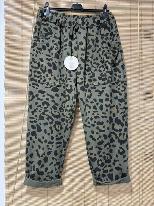 GRANDE TAILLE - Jogging poches carrées léo kaki