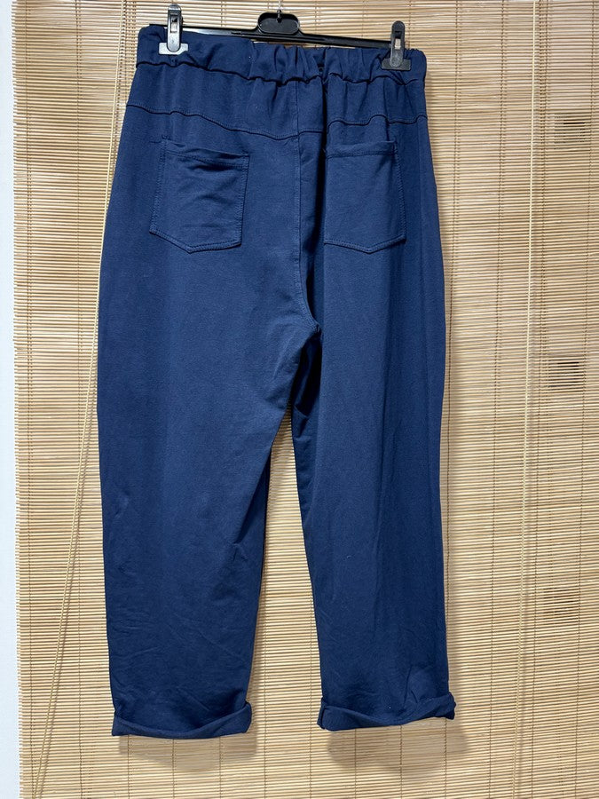 GRANDE TAILLE - Jogging poches carrées bleu marine