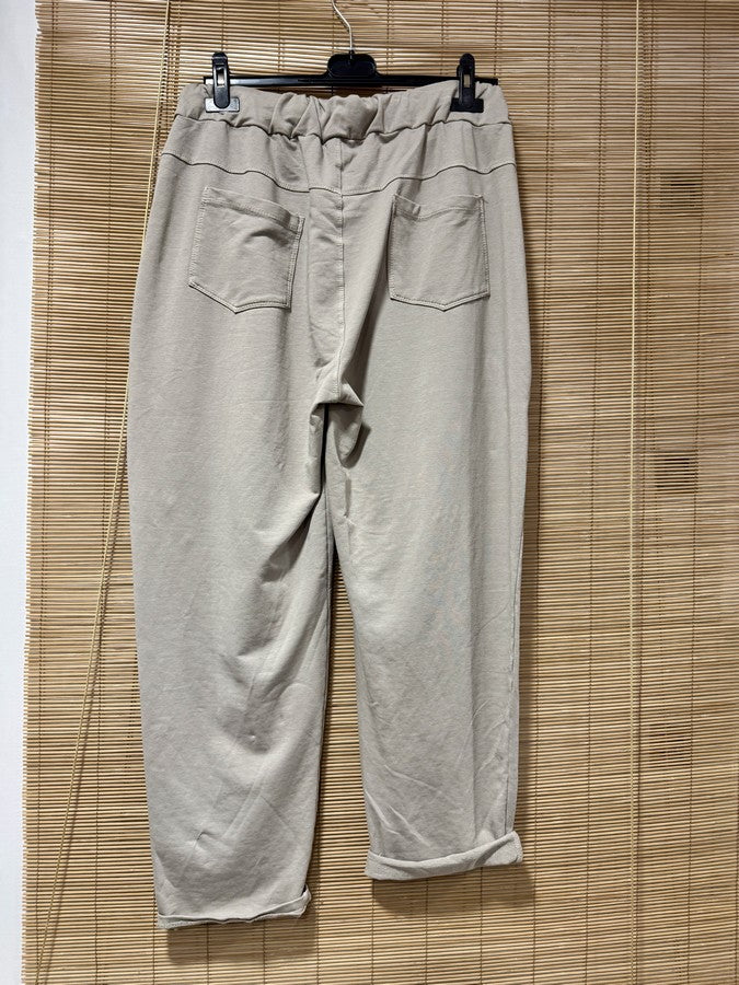 GRANDE TAILLE - Jogging poches carrées sable