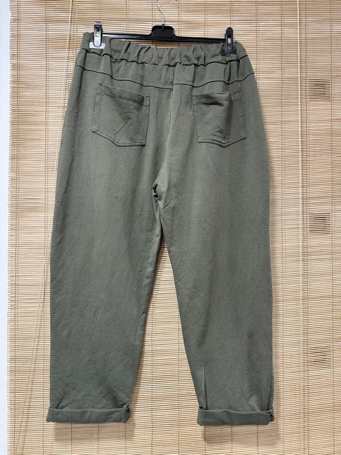 GRANDE TAILLE - Jogging poches carrées kaki