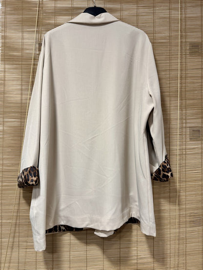 GRANDE TAILLE - Blazer intérieur léopard beige