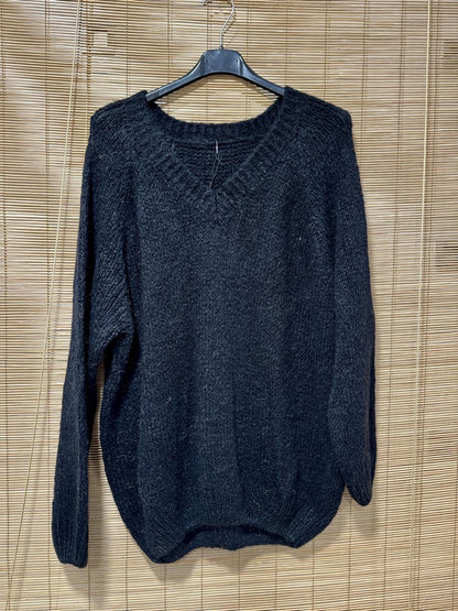 GRANDE TAILLE - Pull long Oversize noir