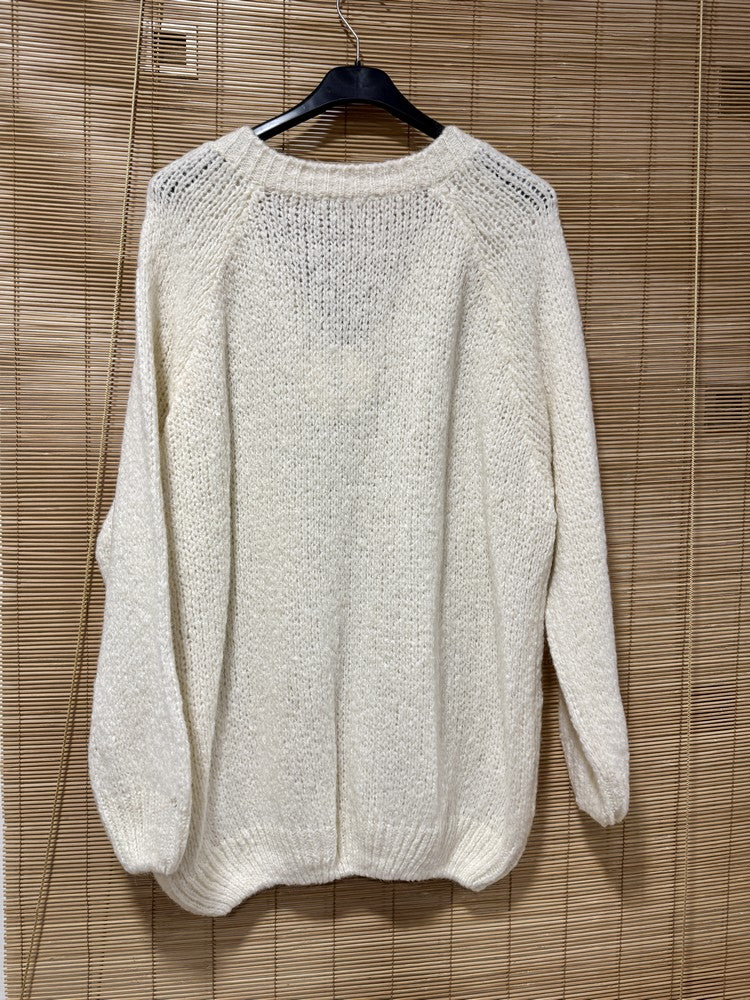 GRANDE TAILLE - Pull long Oversize blanc
