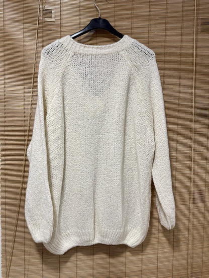 GRANDE TAILLE - Pull long Oversize blanc