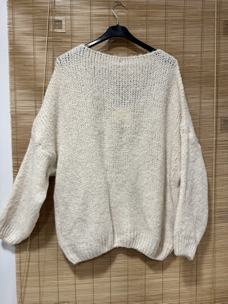GRANDE TAILLE - Pull oversize blanc
