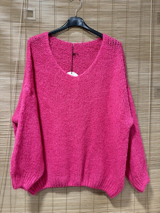 GRANDE TAILLE - Pull oversize rose