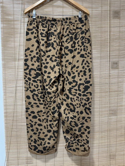 GRANDE TAILLE - Pantalon léopard camel