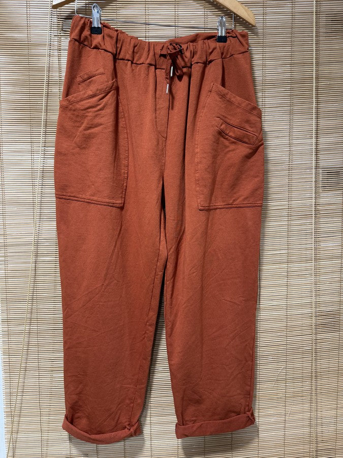 GRANDE TAILLE - Jogging poches carrées rouille