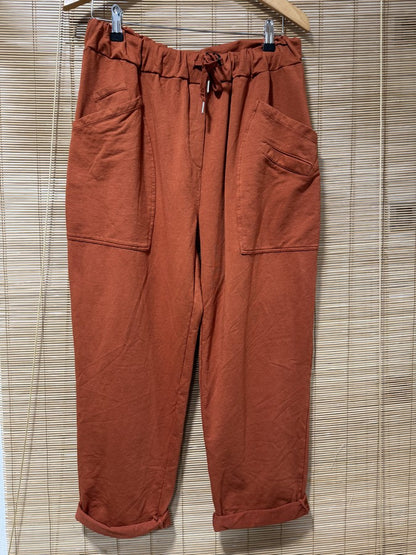 GRANDE TAILLE - Jogging poches carrées rouille