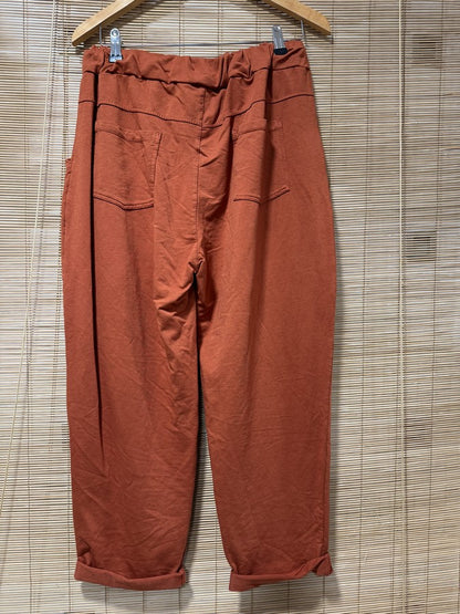 GRANDE TAILLE - Jogging poches carrées rouille