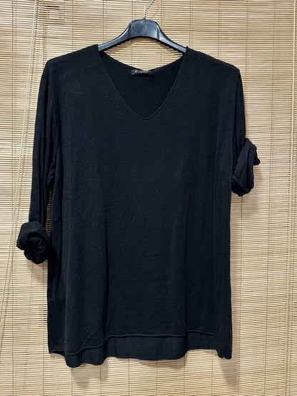 GRANDE TAILLE - Pull fin noir