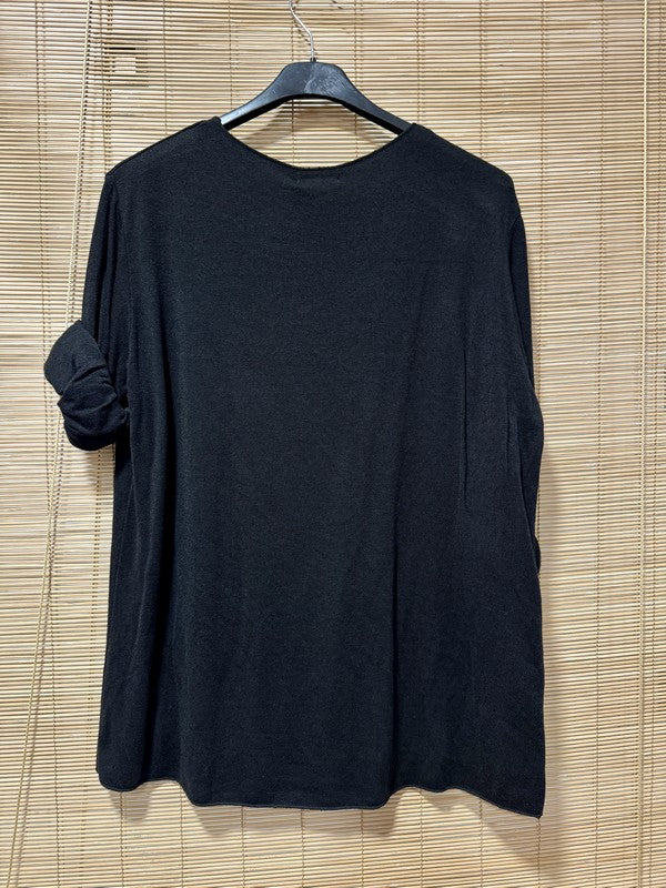 GRANDE TAILLE - Pull fin noir