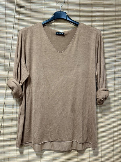 GRANDE TAILLE - Pull fin camel