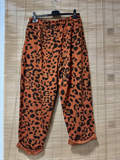 GRANDE TAILLE - Pantalon léopard rouille